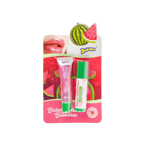Duo de Bálsamo Labial Sandia BUBBALUU - Chuys Beautys | Chuy's Beautys