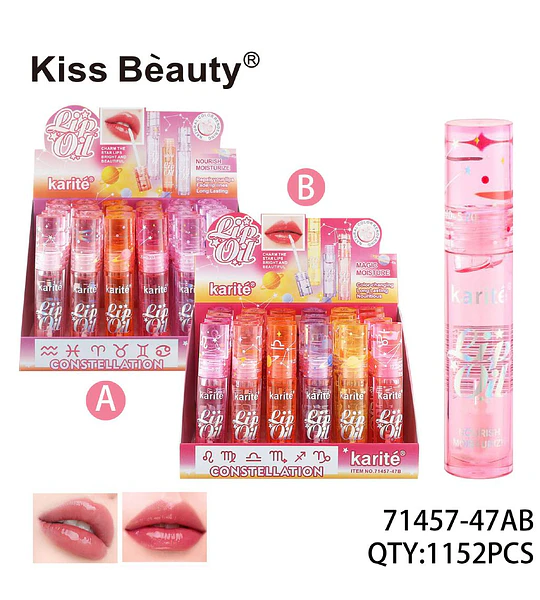 Aceite Labial Nutritivo Kiss Bèauty con Efecto Cambia Color y Brillo