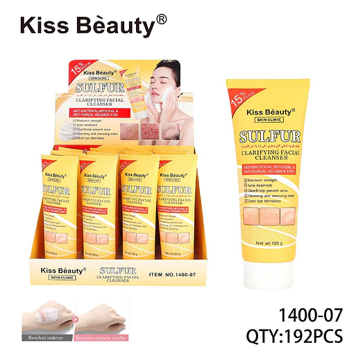Limpiador Facial Clarificante con Azufre Kiss Beauty Skin Clinic - Chuys Beautys | Chuy's Beautys
