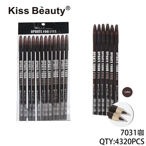 Delineador de Ojos Larga Duración Tono Café Kiss Bèauty Pack x12 - Chuys Beautys | Chuy's Beautys