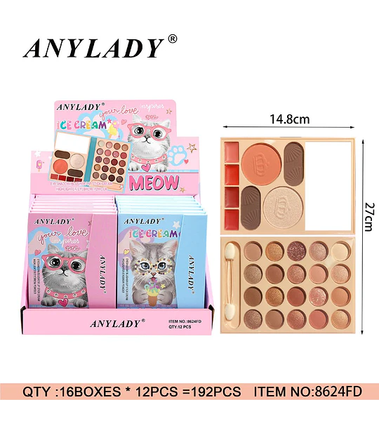 Paleta de Maquillaje Completa ANYLADY Your Love Inspires Me y Ice Cream