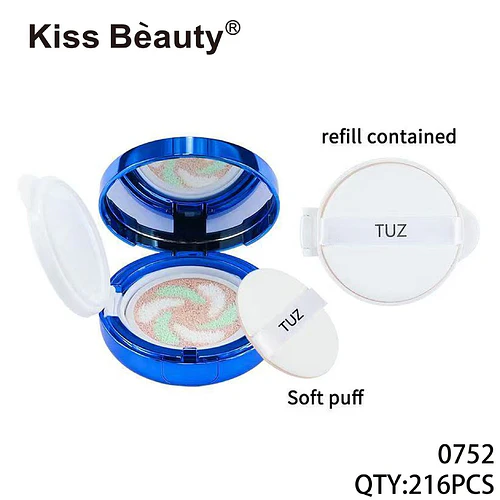 Base de maquillaje cushion Kiss Bèauty con efecto corrector y acabado natural, incluye repuesto - Chuys Beautys | Chuy's Beautys