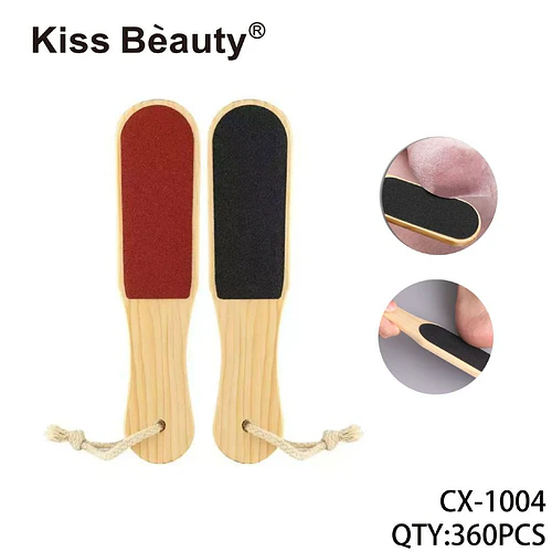 Lima para pies doble cara de madera Kiss Beauty para pedicura - Chuys Beautys | Chuy's Beautys