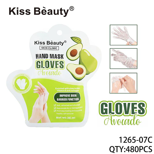 Mascarilla de Manos Guantes Hidratantes de Aguacate Kiss Beauty - Chuys Beautys | Chuy's Beautys