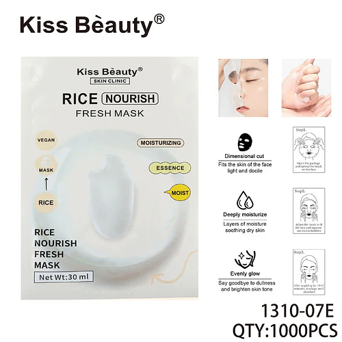 Mascarilla Facial de Arroz Nutritiva Fresca Kiss Bèauty - Chuys Beautys | Chuy's Beautys