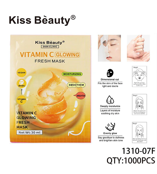 Mascarilla Facial Vitamina C Iluminadora Kiss Beauty Skin Clinic