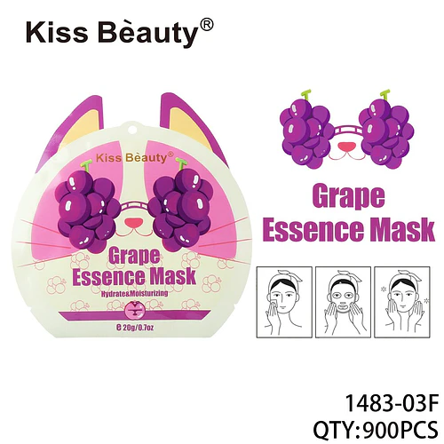 Mascarilla Facial de Esencia de Uva Hidratante Kiss Bèauty - Chuys Beautys | Chuy's Beautys