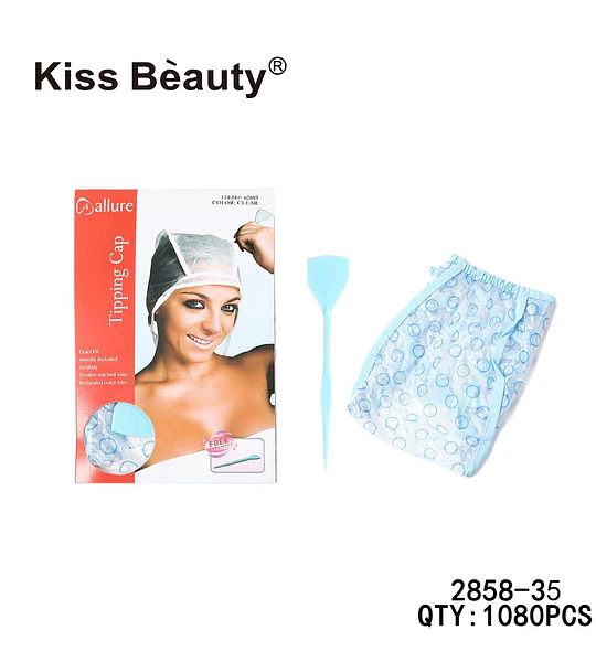 Gorro para Mechas Transparente con Aguja Kiss Bèauty Allure