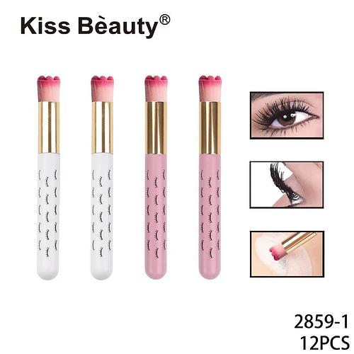 Cepillos de Limpieza y Aplicación para Pestañas con Cabezal Floral Kiss Bèauty - Chuys Beautys | Chuy's Beautys