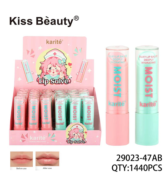 Bálsamo Labial Sedoso Hidratante Profundo Kiss Beauty Karité
