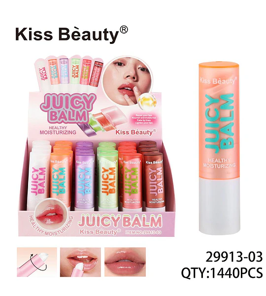Bálsamo labial hidratante Kiss Beauty Juicy Balm para labios saludables