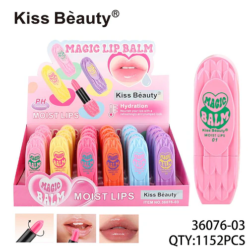 Bálsamo Labial Mágico PH Cambiante Kiss Beauty Hidratante - Chuys Beautys | Chuy's Beautys