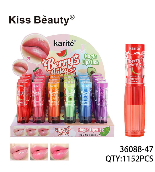 Lápiz Labial Mágico Frutal Hidratante Karité Kiss Bèauty Berry's Juicy