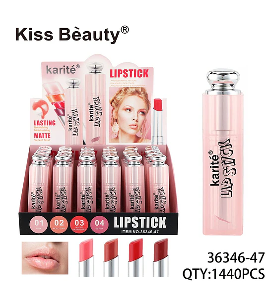 Labial Matte Larga Duración Velvet Mist Kiss Beauty Karité