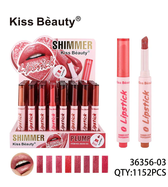 Labial Shimmer Plump Kiss Beauty con efecto brillante y voluminizador