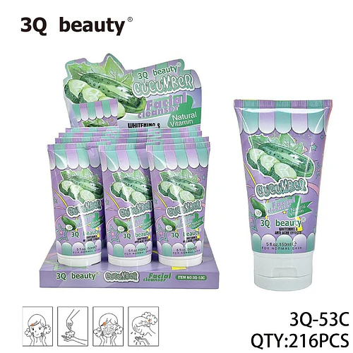 Limpiador Facial Blanqueador y Anti-acné de Pepino 3Q beauty - Chuys Beautys | Chuy's Beautys
