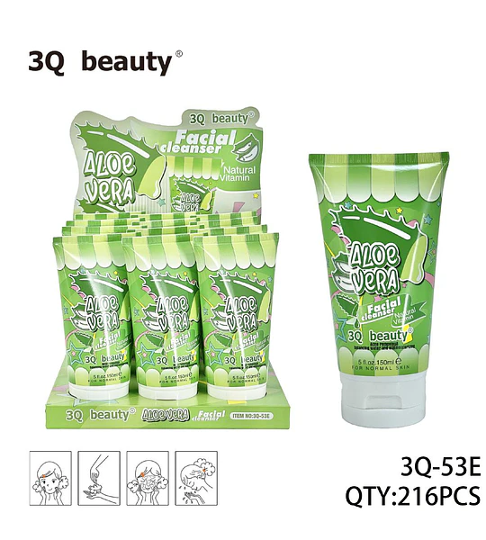 Limpiador Facial 3Q Beauty Aloe Vera con Vitaminas Naturales