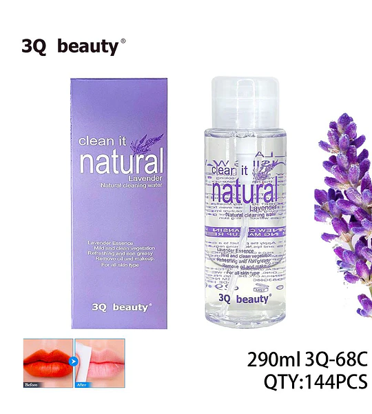 Agua limpiadora natural 3Q beauty de lavanda para todo tipo de piel