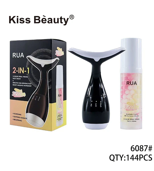 Set Masajeador Facial y Crema Reafirmante 3 Colores Kiss Beauty RUA
