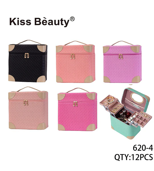 Estuche Organizador de Maquillaje y Joyas Portátil Kiss Bèauty