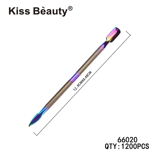 Empujador de Cutículas Doble Punta Iridiscente Kiss Bèauty - Chuys Beautys | Chuy's Beautys
