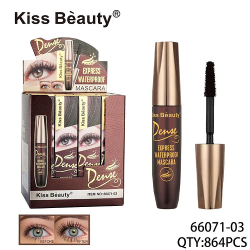 Máscara de Pestañas Voluminizadora y Waterproof Dense Kiss Bèauty - Chuys Beautys | Chuy's Beautys