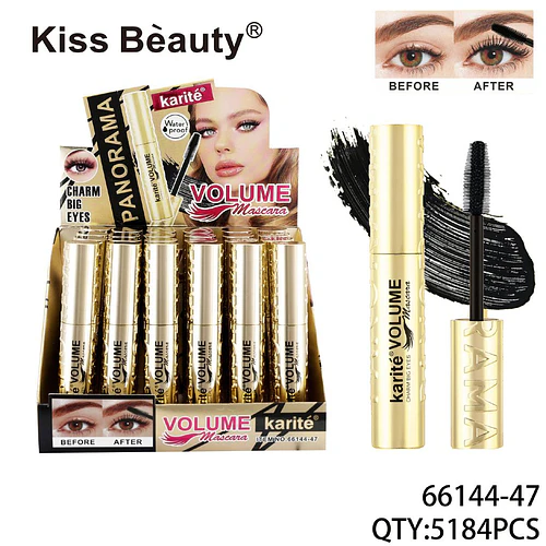 Máscara de Pestañas Volumen Waterproof Kiss Beauty Karité - Chuys Beautys | Chuy's Beautys