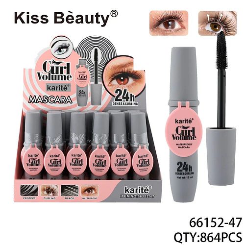Máscara de Pestañas Karité Curl Volume 24h Densa y Rizada Kiss Beauty - Chuys Beautys | Chuy's Beautys