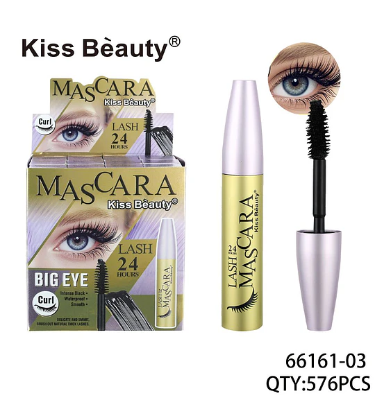 Máscara de Pestañas Kiss Bèauty Big Eye Curl 24 Horas