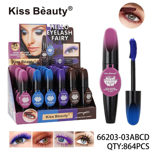 Máscara de pestañas voluminizadora Kiss Beauty Hello Eyelash Fairy a prueba de agua - Chuys Beautys | Chuy's Beautys