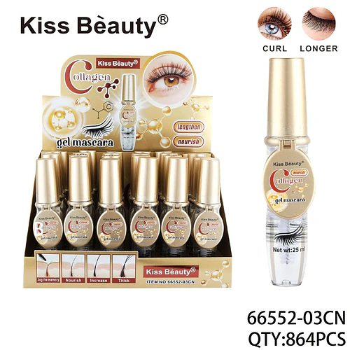 Gel Mascara Alargadora y Nutritiva con Colágeno Kiss Bèauty - Chuys Beautys | Chuy's Beautys