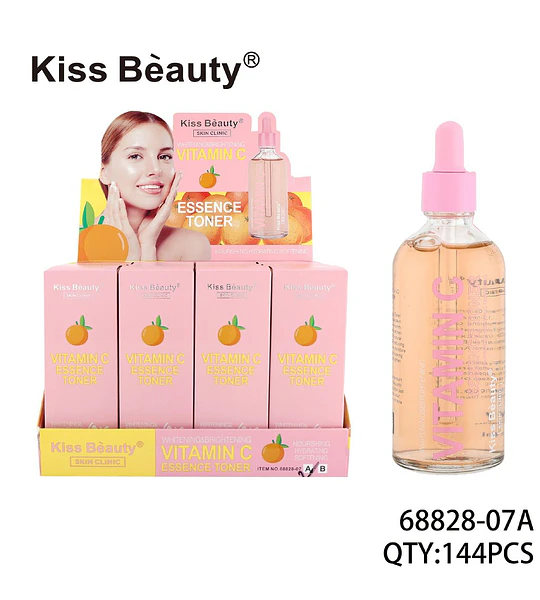 Tónico Facial Esencia Vitamina C Kiss Beauty Blanqueador e Hidratante
