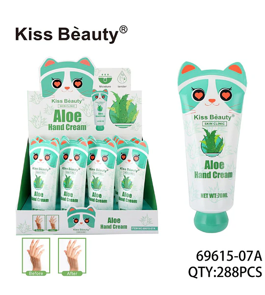 Crema de Manos Hidratante con Aloe Vera Kiss Bèauty Skin Clinic 70ml