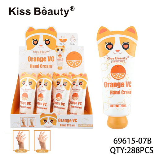 Crema de Manos Hidratante Kiss Beauty con Vitamina C de Naranja - Chuys Beautys | Chuy's Beautys