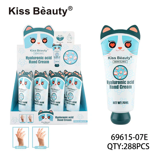 Crema de Manos Hidratante con Ácido Hialurónico Kiss Beauty - Chuys Beautys | Chuy's Beautys