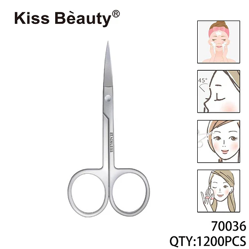Tijeras de precisión de acero inoxidable para cejas Kiss Bèauty - Chuys Beautys | Chuy's Beautys