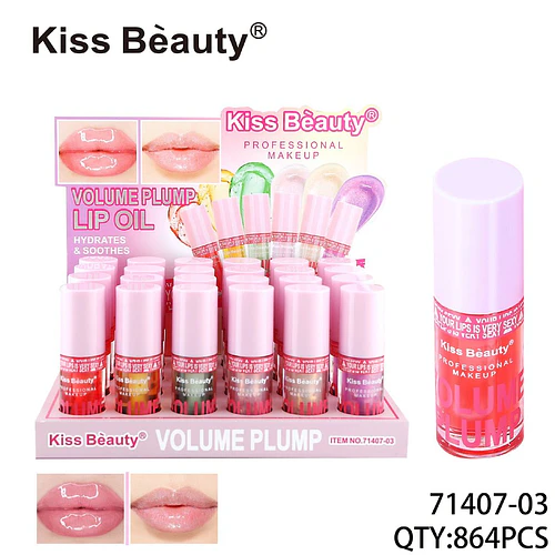 Aceite Labial Voluminizador e Hidratante Kiss Beauty Volume Plump - Chuys Beautys | Chuy's Beautys