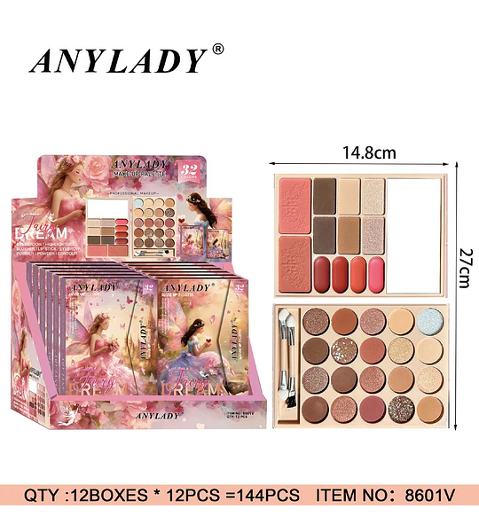 Paleta de Maquillaje Profesional Anylady Fairy Dream Todo en Uno 32 Colores