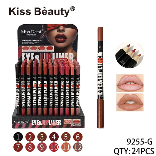 Delineador de Ojos y Labios Kiss Beauty Miss Demi Larga Duración - Chuys Beautys | Chuy's Beautys