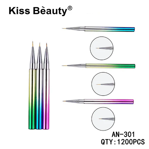 Set de Pinceles Finos para Nail Art Degradado Kiss Bèauty - Chuys Beautys | Chuy's Beautys