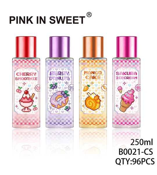 Set de 4 Body Mists Dulces Pink In Sweet 250ml - Variedad de Aromas
