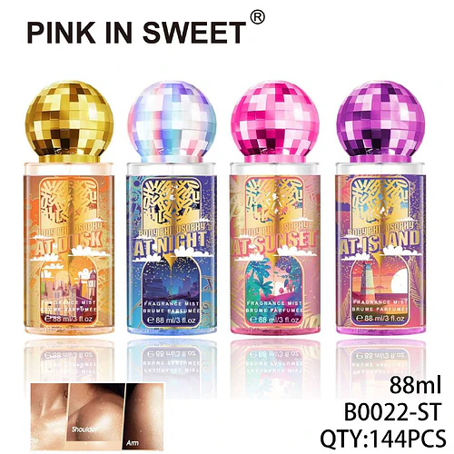 Fragancia Corporal Shimmer Pink In Sweet con Efecto Disco Ball 88ml - Chuys Beautys | Chuy's Beautys