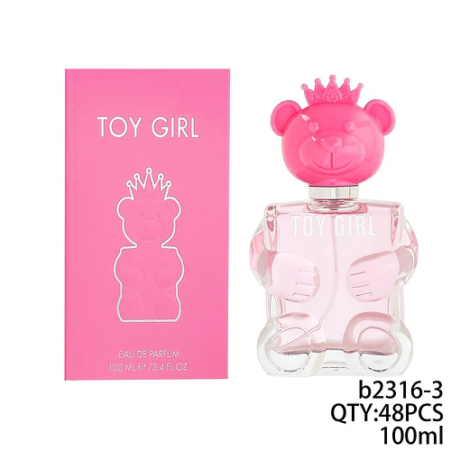 Perfume Eau de Parfum Toy Girl con diseño de oso y corona 100ml - Chuys Beautys | Chuy's Beautys