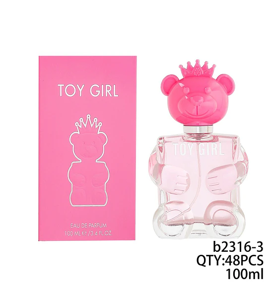 Perfume Eau de Parfum Toy Girl con diseño de oso y corona 100ml