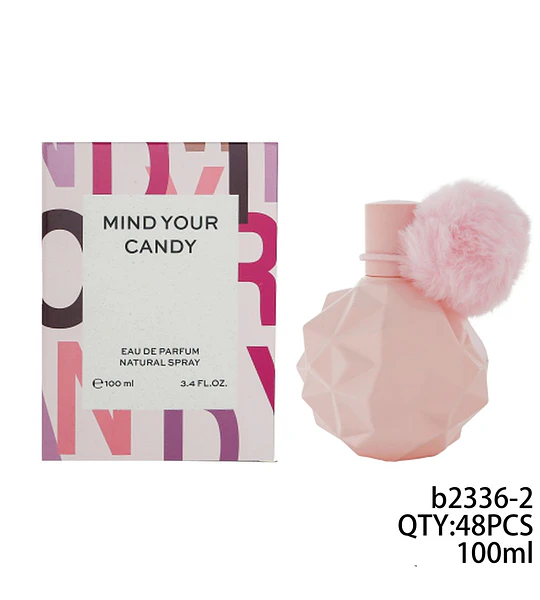 Perfume Eau de Parfum Mind Your Candy con Pom-pom Rosa 100ml
