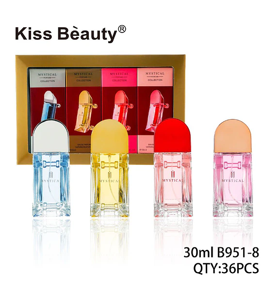 Set de Perfumes Mystical Collection Kiss Beauty 30ml x 4