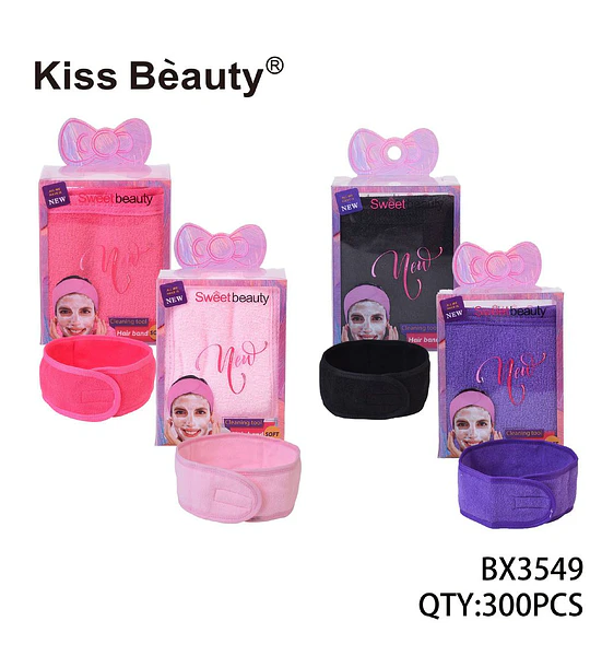 Cinta para el Cabello Suave y Ajustable Kiss Bèauty para Rutinas de Belleza