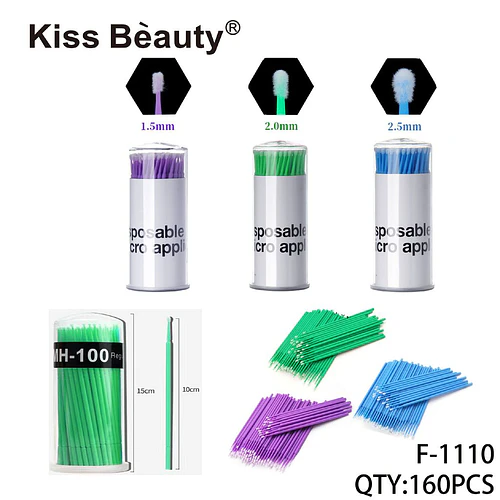 Micro aplicadores desechables Kiss Bèauty para pestañas y maquillaje - Chuys Beautys | Chuy's Beautys