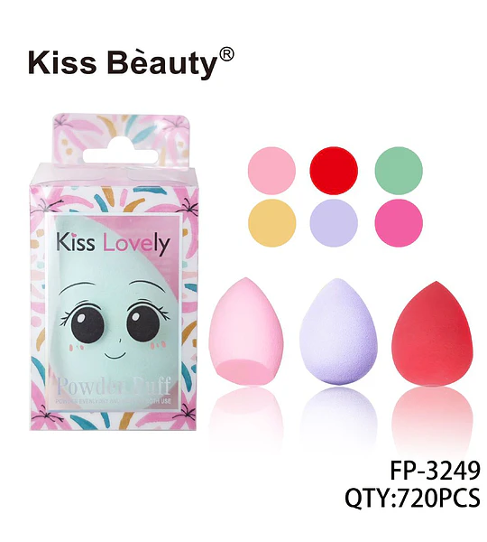 Esponjas de Maquillaje Suaves Kiss Bèauty para Aplicación Uniforme