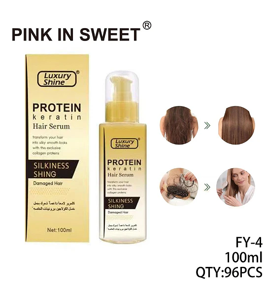 Serum capilar de keratina y proteína Luxury Shine para cabello dañado